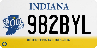 IN license plate 982BYL