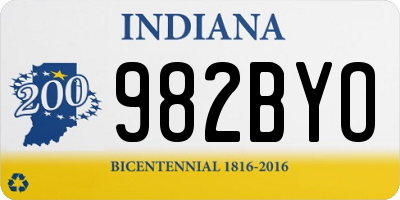 IN license plate 982BYO