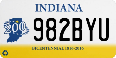 IN license plate 982BYU