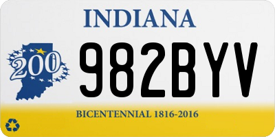 IN license plate 982BYV