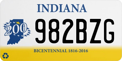 IN license plate 982BZG