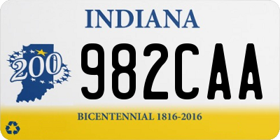 IN license plate 982CAA