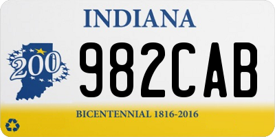 IN license plate 982CAB