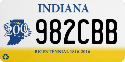 IN license plate 982CBB