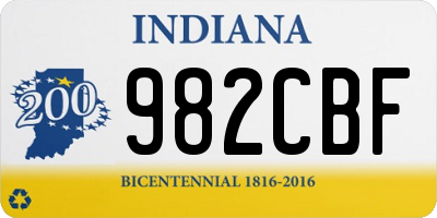 IN license plate 982CBF