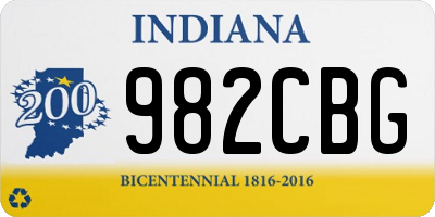 IN license plate 982CBG