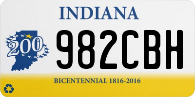 IN license plate 982CBH