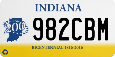 IN license plate 982CBM