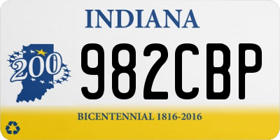 IN license plate 982CBP