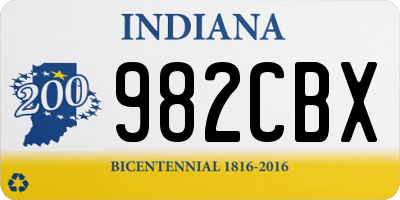 IN license plate 982CBX