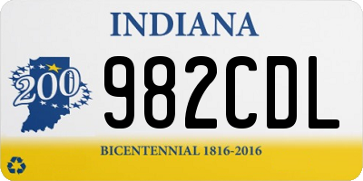 IN license plate 982CDL