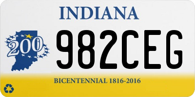 IN license plate 982CEG