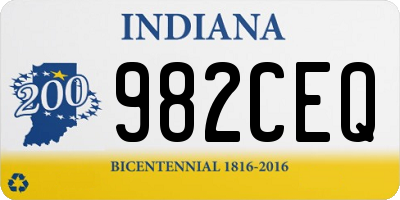 IN license plate 982CEQ