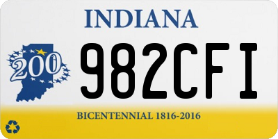 IN license plate 982CFI