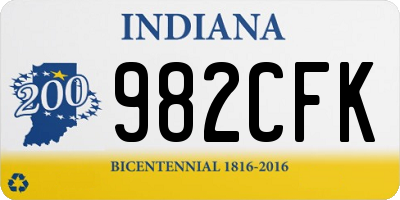 IN license plate 982CFK