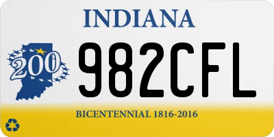 IN license plate 982CFL