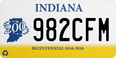 IN license plate 982CFM