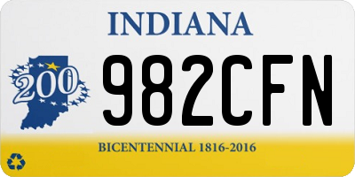 IN license plate 982CFN