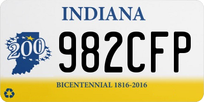 IN license plate 982CFP