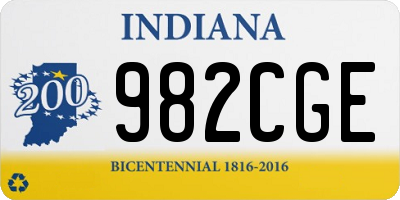 IN license plate 982CGE