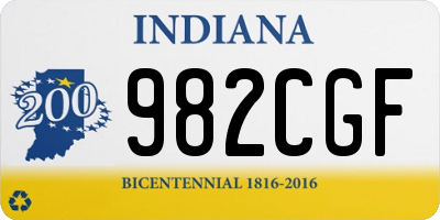 IN license plate 982CGF