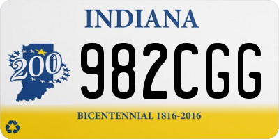 IN license plate 982CGG