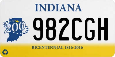 IN license plate 982CGH