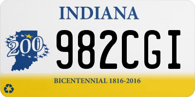 IN license plate 982CGI