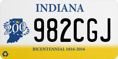 IN license plate 982CGJ