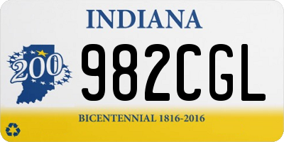 IN license plate 982CGL