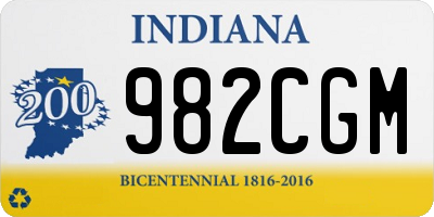 IN license plate 982CGM