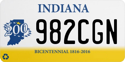 IN license plate 982CGN