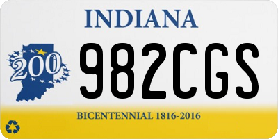 IN license plate 982CGS