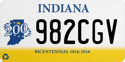 IN license plate 982CGV