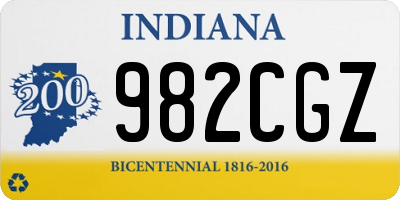 IN license plate 982CGZ