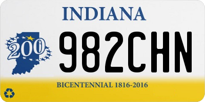 IN license plate 982CHN