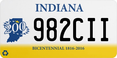 IN license plate 982CII