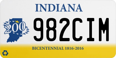 IN license plate 982CIM