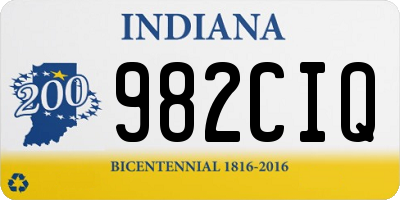 IN license plate 982CIQ