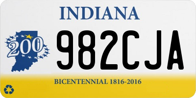 IN license plate 982CJA