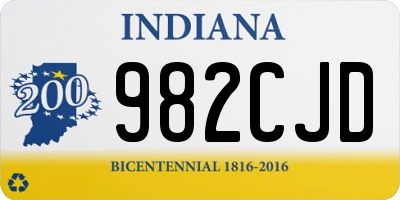 IN license plate 982CJD