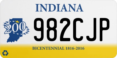 IN license plate 982CJP