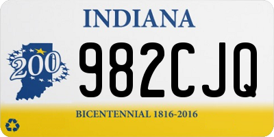 IN license plate 982CJQ