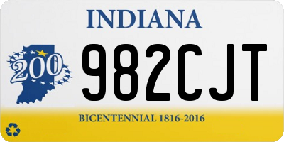IN license plate 982CJT