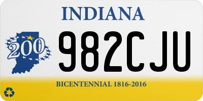 IN license plate 982CJU