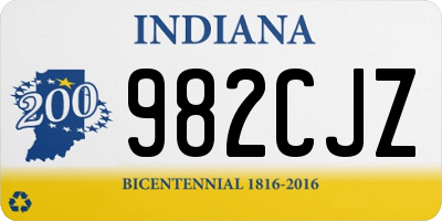 IN license plate 982CJZ