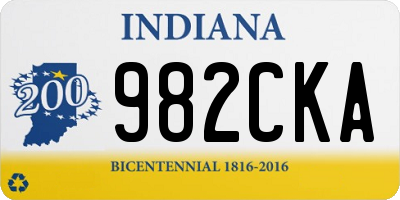 IN license plate 982CKA