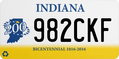 IN license plate 982CKF