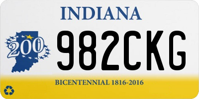 IN license plate 982CKG