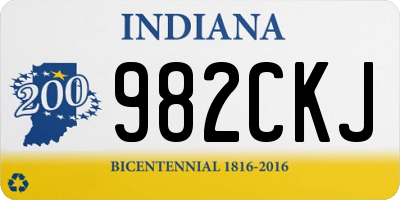 IN license plate 982CKJ